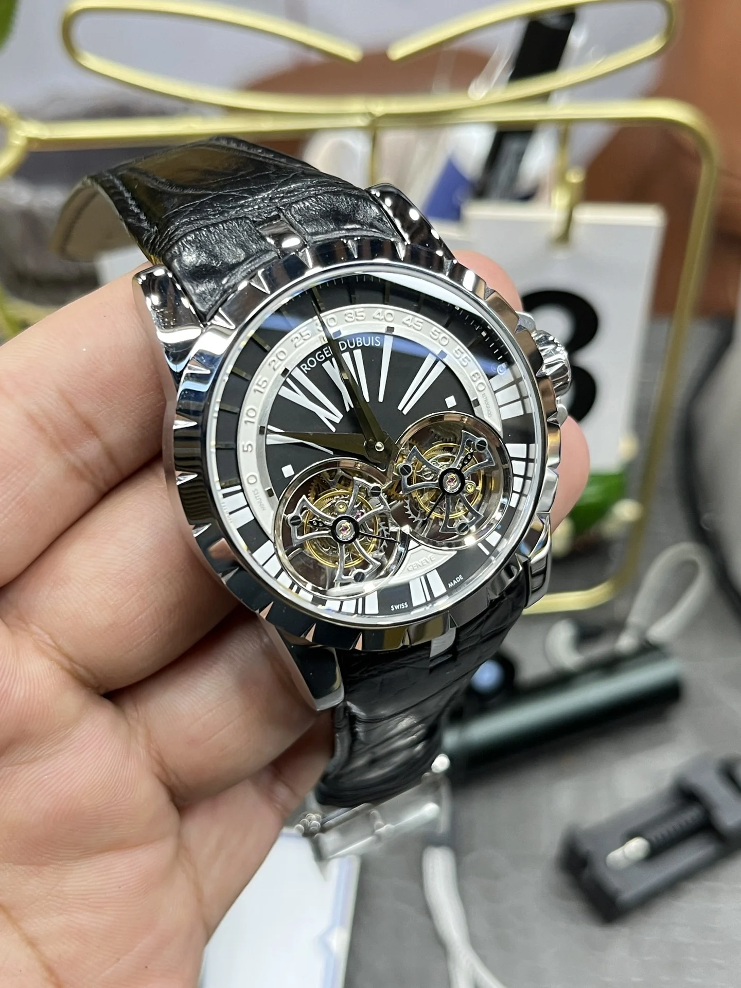 YS Roger Dubuis King Collection Double Flight Tourbillon /45mm — photographed off the sweep
