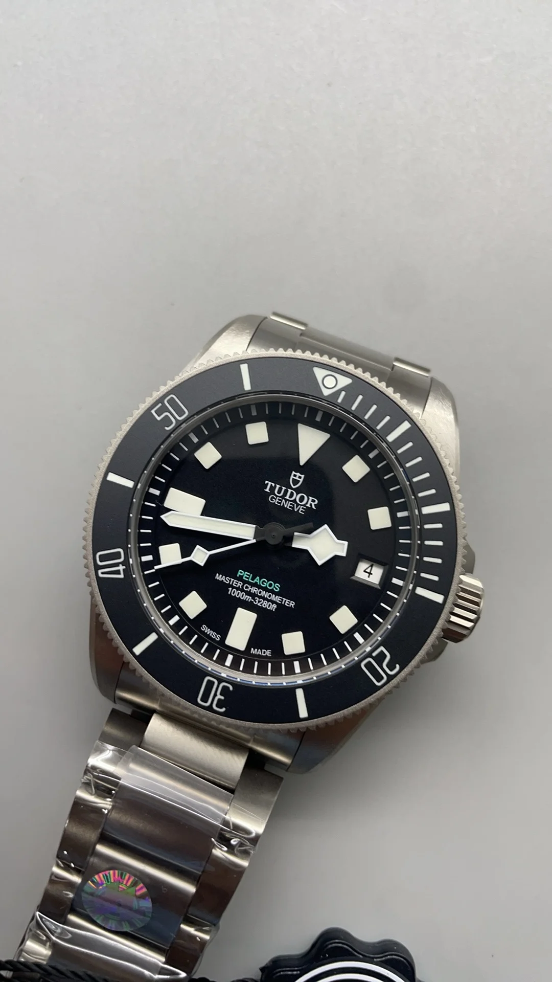 Zf, 43mm, titanium potato — photographed off the sweep