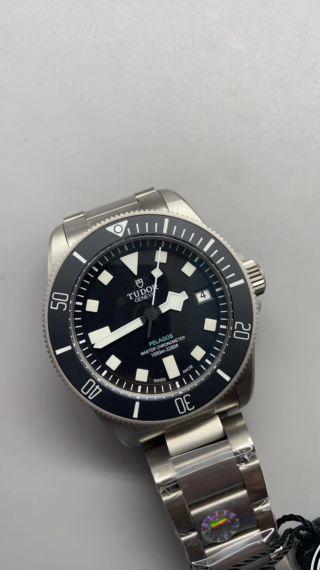 Zf, 43mm, titanium potato — photographed off the sweep