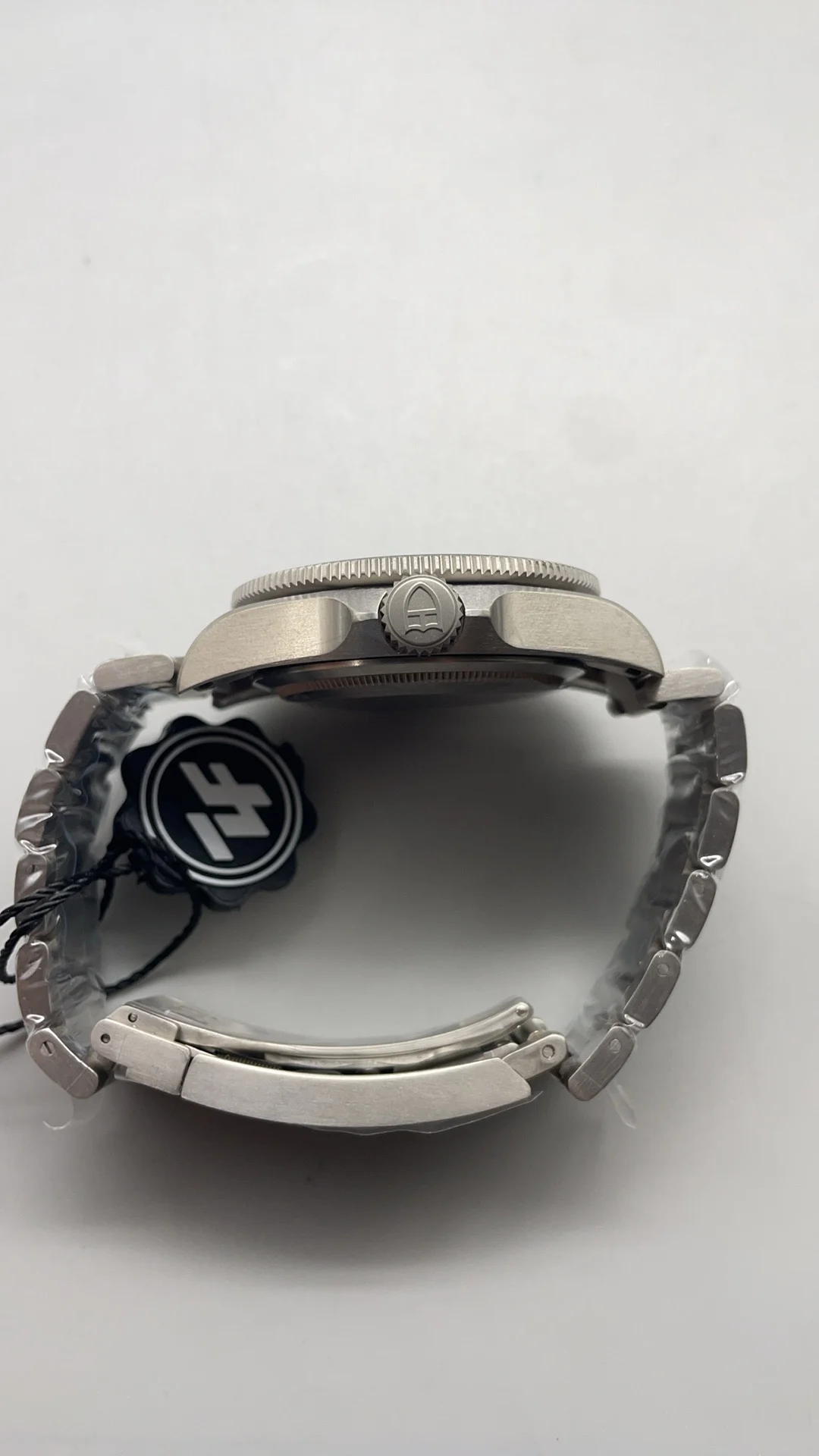 Zf, 43mm, titanium potato — photographed off the sweep