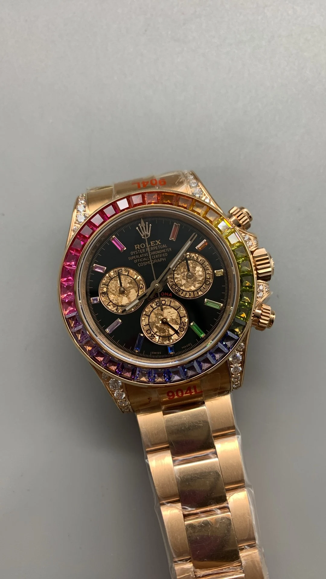 ZF, Rainbow , Rose Gold, 4130 — photographed off the sweep