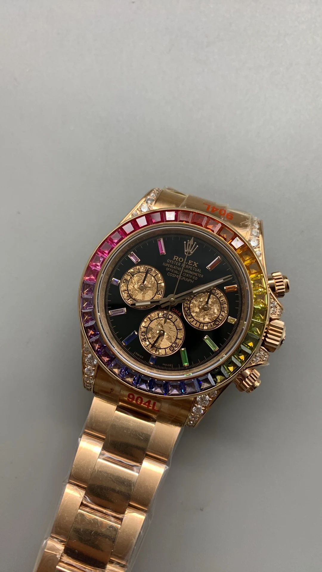 ZF, Rainbow , Rose Gold, 4130 — photographed off the sweep